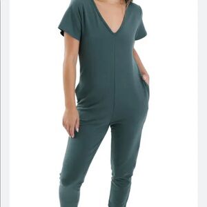 Smash + Tess Cosy Sunday Romper in Spruce. Size M.